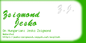 zsigmond jesko business card